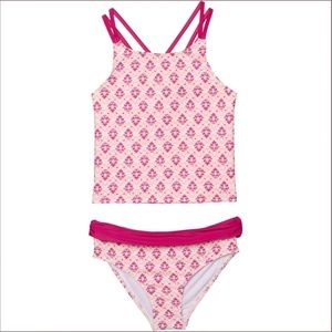 Aqua et Sol NWT Swimsuit Set Rash guard Bikini Bottom UPF 50+ Toddler Size 4